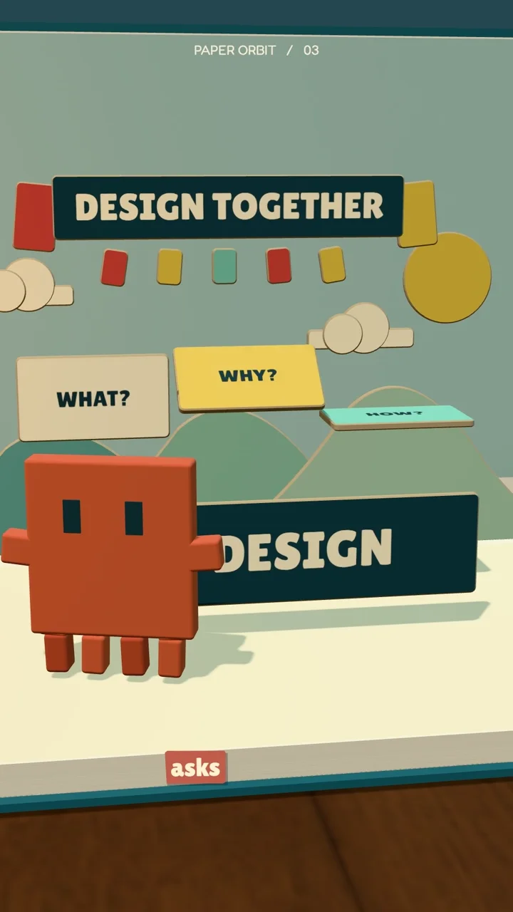 A paper character from Drew Ski’s Superpowers animated explainer.